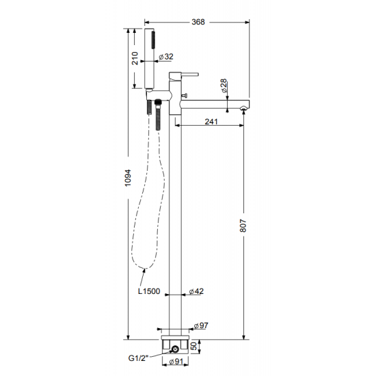 Μπαταρία Επιδαπέδια λουτρού Armando Vicario Cyrcus 700065-100 Χρωμέ Μπαταρία Επιδαπέδια λουτρού Armando Vicario Cyrcus 700065-100 Χρωμέ